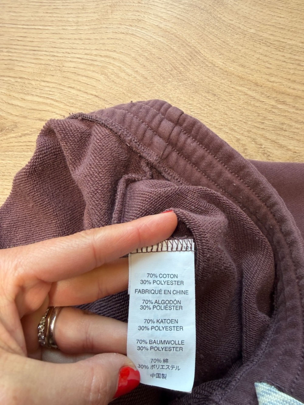 Vuori Plum Sweatpants with White Drawstring - Picture 7 of 8